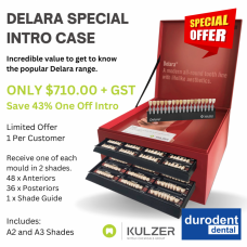 Kulzer DELARA Acrylic Teeth Special INTRO Small Assortment Case - Shades: A2/A3 - 48 Anteriors / 36 Posteriors - LIMITED OFFER - Strictly 1 Per Customer Only